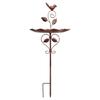 Rust Resistant Outdoor Decorative Planter With Integrated Bird Feeding Station Antique Metal Craftsmanship For Gardens