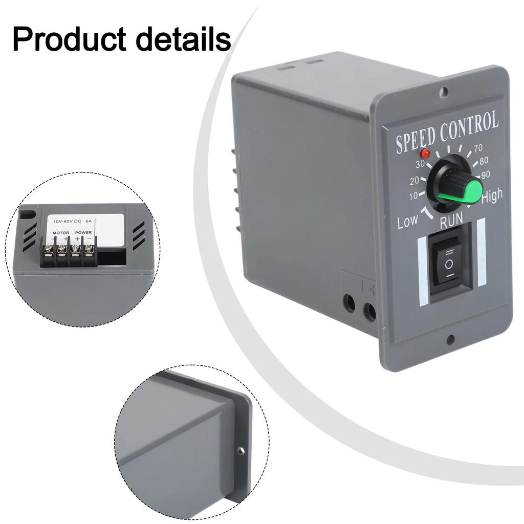 For PWM DC Motor Speed Controller for DC Motors 10 60V 6A with Reversible Switch and Speed Adjustment Capability