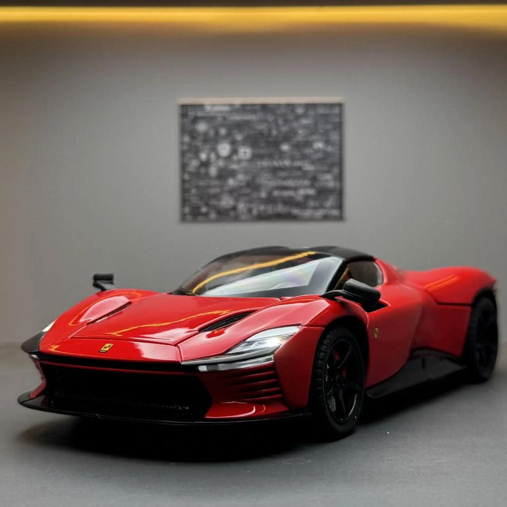 1:24  1:22 SF90XX Purosangue FVU SP3 Rafa FXXK Sport Car High Simulation Diecast Metal Alloy Model Car Sound Light Pull Back Toy