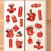 Mini New Year Refrigerator Magnet Traditional Refrigerator Couplet Sticker  New Year Gift
