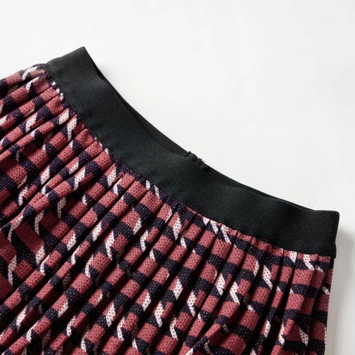 Navy Blue Pleated Sequin Skirt for Children 92/104/116/128/140