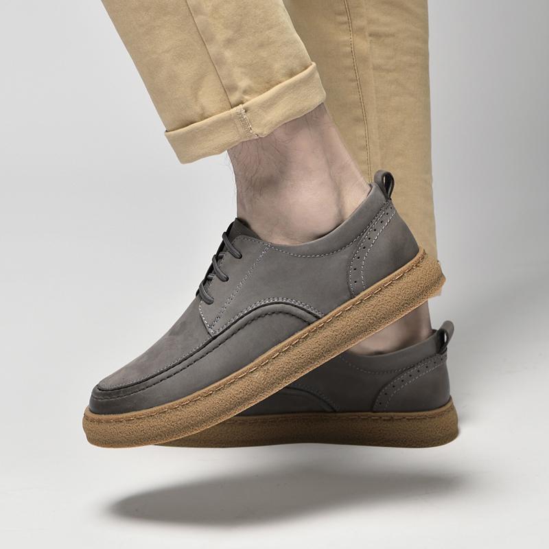 Men Oxfords Suede Leather Dress Shoes Men Casual Shoes Sneakers Luxury Brand  Men Classic Flats Derby Shoes