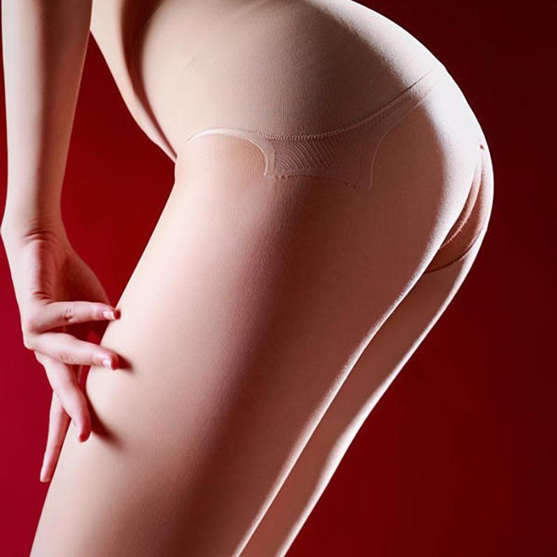 1 Pair Sexy Open Crotch Seamless Pantyhose 10 Denier Seamless Crotch Ultra-Thin Sheer Tights Silky Control Top Pantyhose