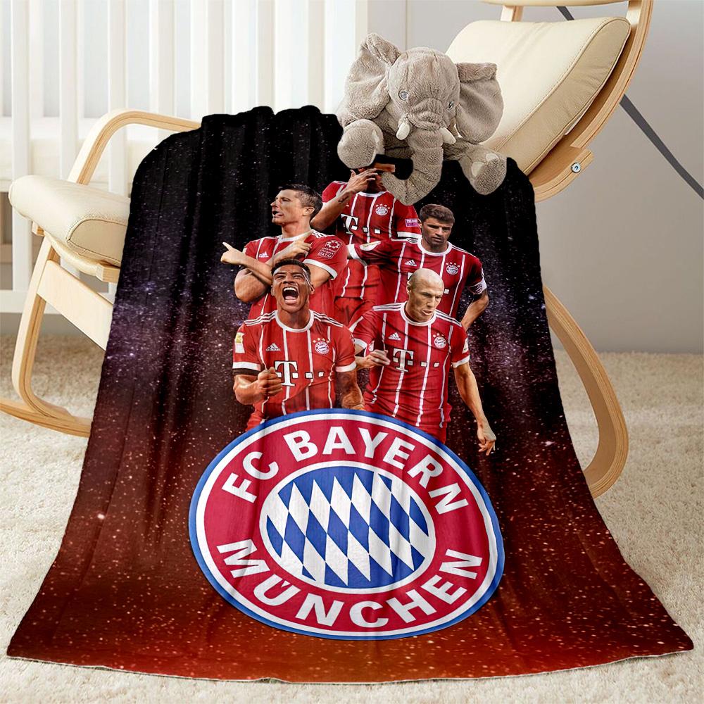 Bayern Munich Blanket Durable Comfort Suitable for Bed Livingroom Bedding Four Seasons Universal Digital Print Birthday Christmas Gift Blanket