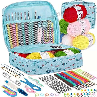 58PCS Crochet Kit DIY Novice Crochet Full Material Kit Portable Wool Knitting Tools
