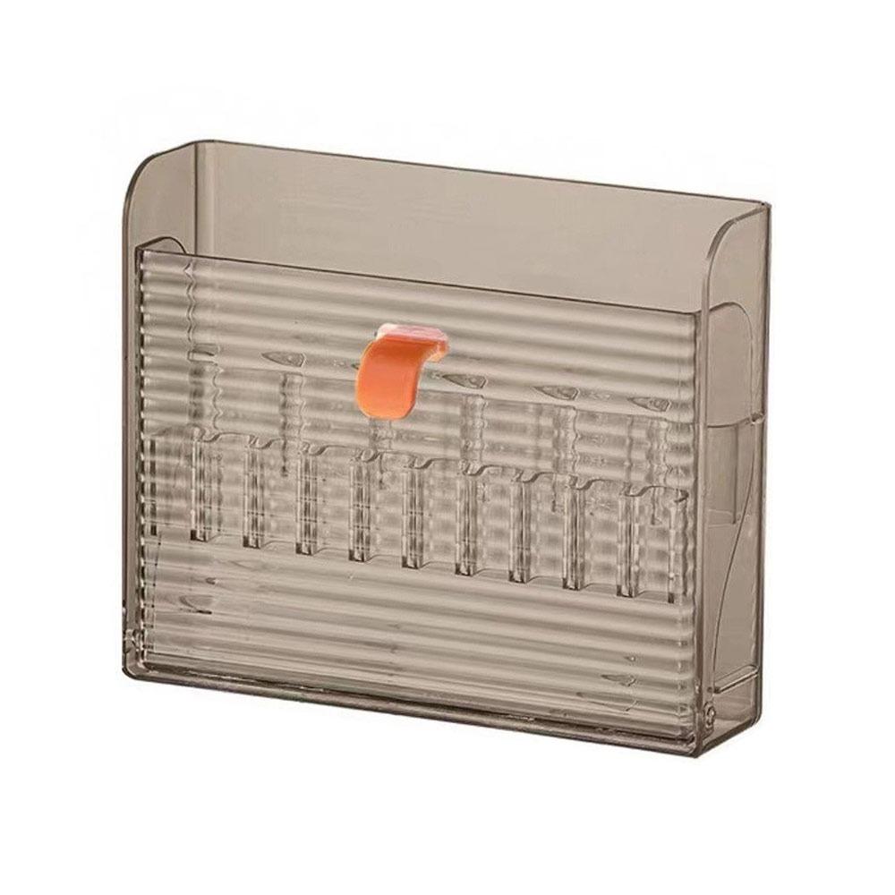 

Dust-Proof Lipstick Storage Box Transparent Makeup Brush Holder Transparent brown