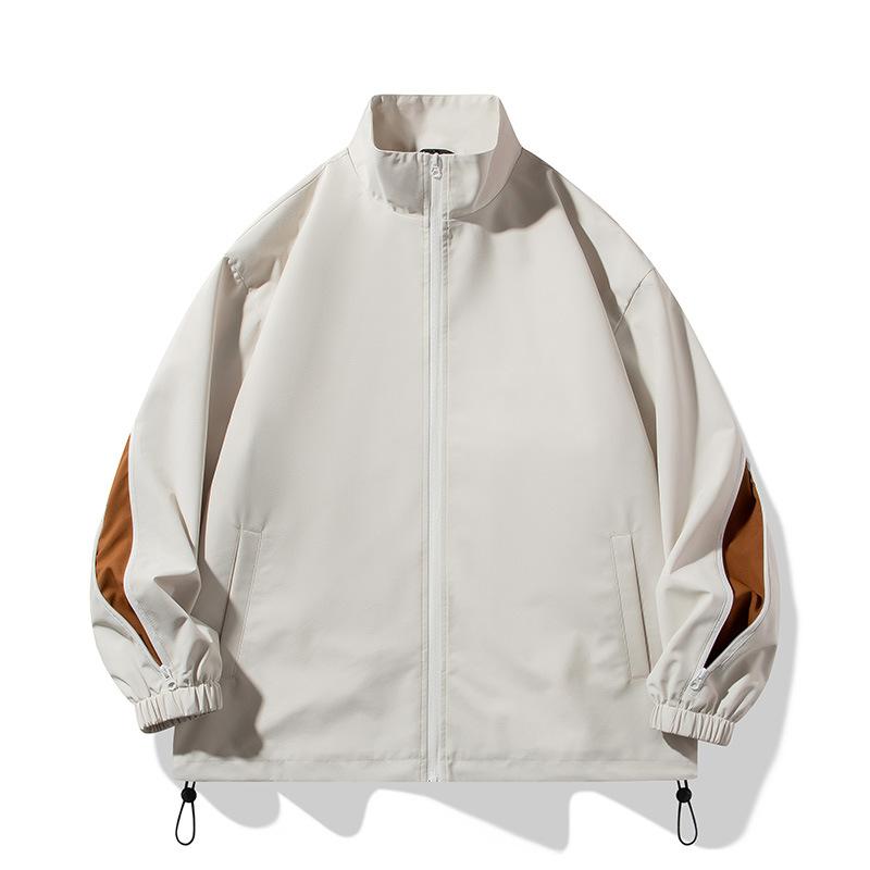 Stand-up Collar Jacket for Men's Spring New Casual Men's Trendy Workwear Outdoor Sports Running