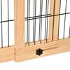 Freestanding Dog Gate, Foldable Pet Fence, Indoor Wood Barrier, Stair Gate with Support Feet, for Doorway, Hallway, Small and Medium Dogs