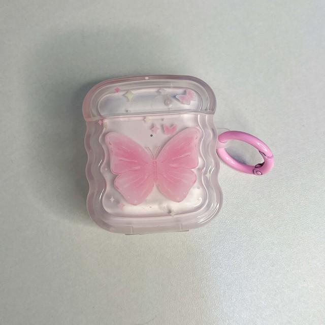 

2023 Розовая бабочка Ins Crystal волнистый 3d рельефный блестящий беспроводной чехол для наушников Bluetooth для Apple Airpod 1 3 2 Pro 2nd зарядная коробка For Airpods Pro 2nd