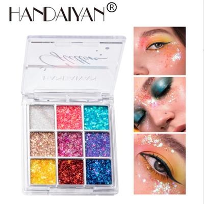 Flash Stage Makeup  Shiny Patch Nine Color Sequins Eye Shadow Plate