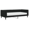 Vidaxl Sofa Z Materacem Do Spania, Czarna, 90X200 Cm, Aksamit