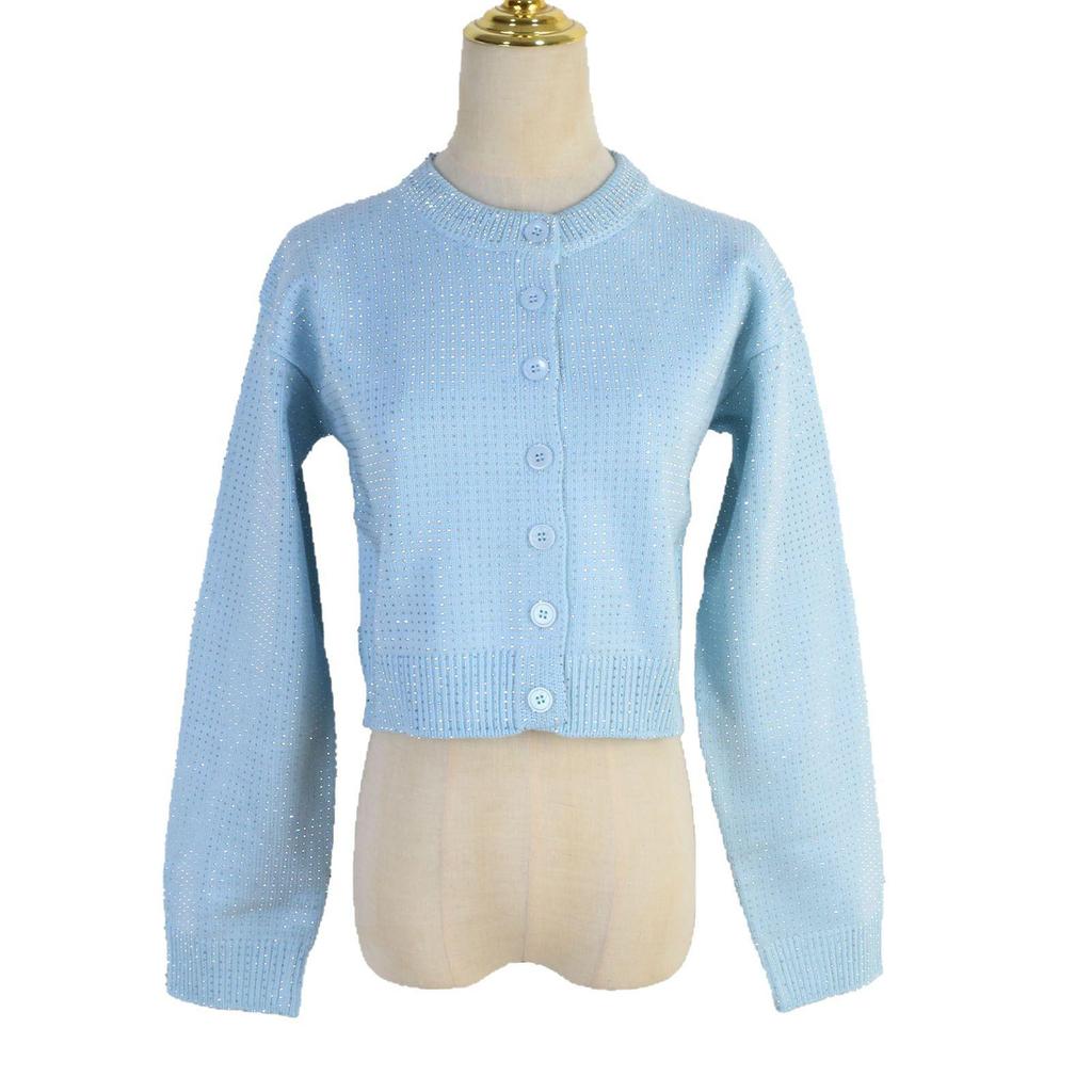 Korean-Style Elegant Long-Sleeved Knit Cardigan for Women - Autumn/Winter