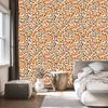 Wallpaper Flowers Cream, Gold and Beige for Living Room and Bedroom 50x1000