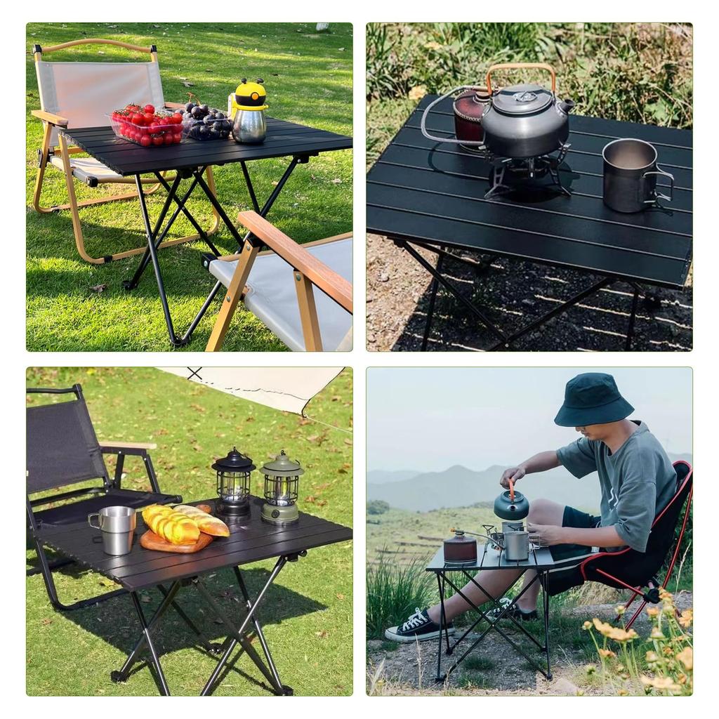 WAIZY Klappbarer Aluminium Campingtisch, Ideal für Outdoor-Aktivitäten wie Sport und Wandern, Inklusive Aufbewahrungstasche, Tage, BBQs, Ultraleicht