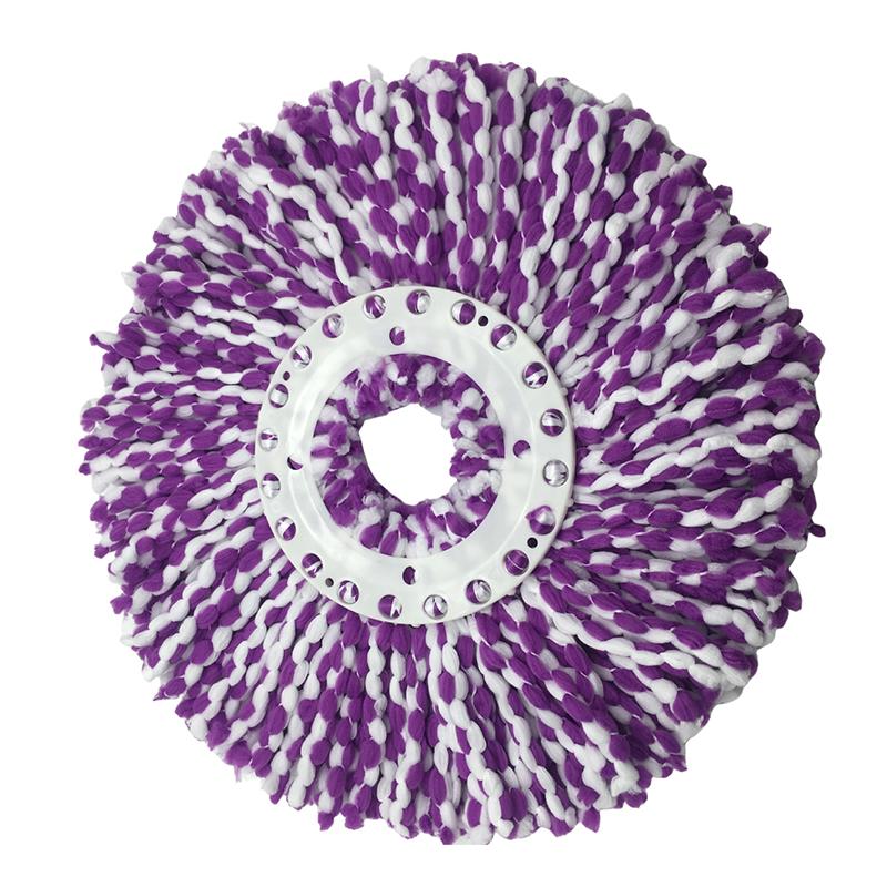 

Утолщенная хлопковая головка из микрофибры, волшебная швабра на 360 градусов, вращающаяся универсальная вращающаяся швабра, сменная насадка, бытовые чистящие средства, 16 см светло-фиолетовый