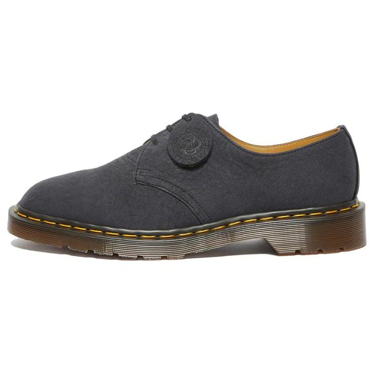 Dr. Martens Leather Thick Sole Lace-Up Low-Top Casual Shoes Unisex Casual Shoes Black 27365001