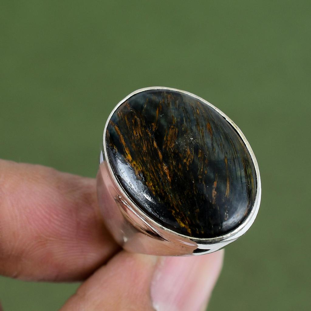 Pietersit Ring 925 Sterling Silber Ring Handgefertigter Ring Natürlicher Edelsteinring Sehr Schöner Silberschmuck Geschenke Für Mama In Ringgröße Erhältlich