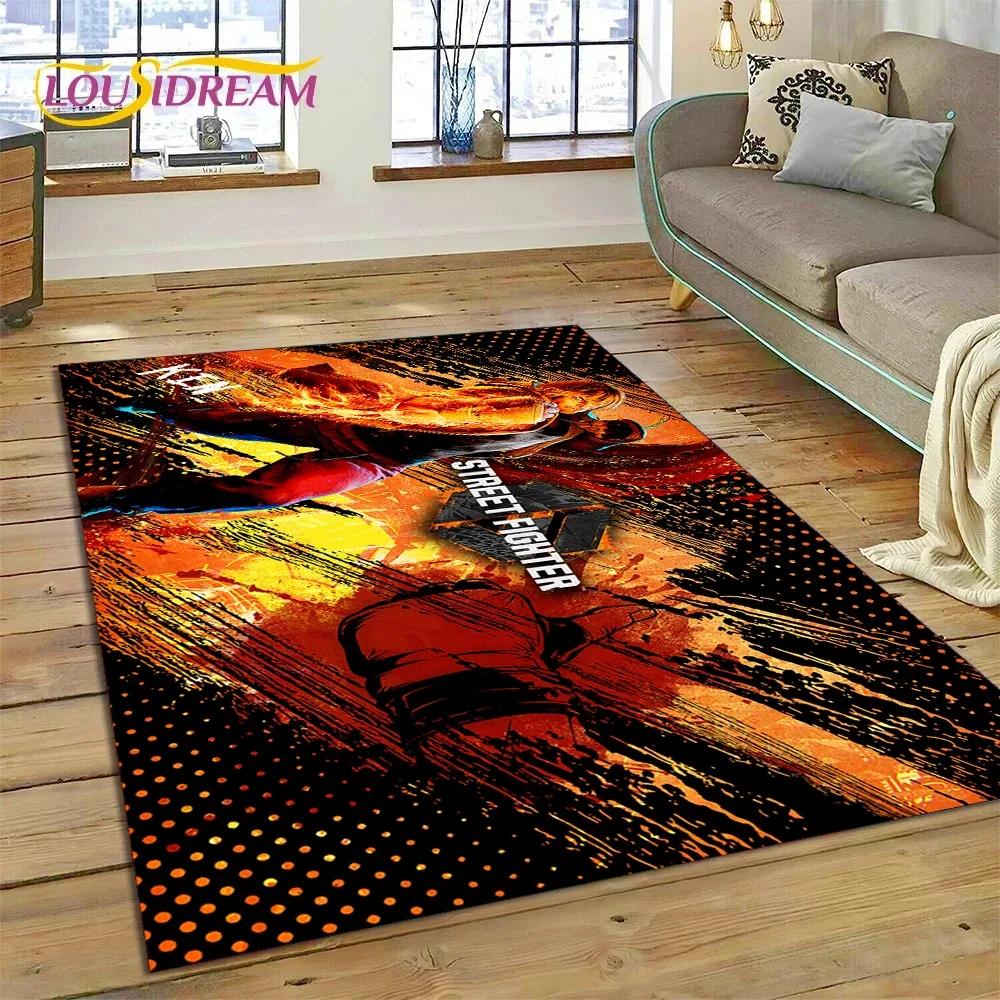 3D Retro Game Street Fighter SF Carpet Rug for Bedroom Living Room Home Sofa Decoration,Children Game Large Decor Floor Mat Gift