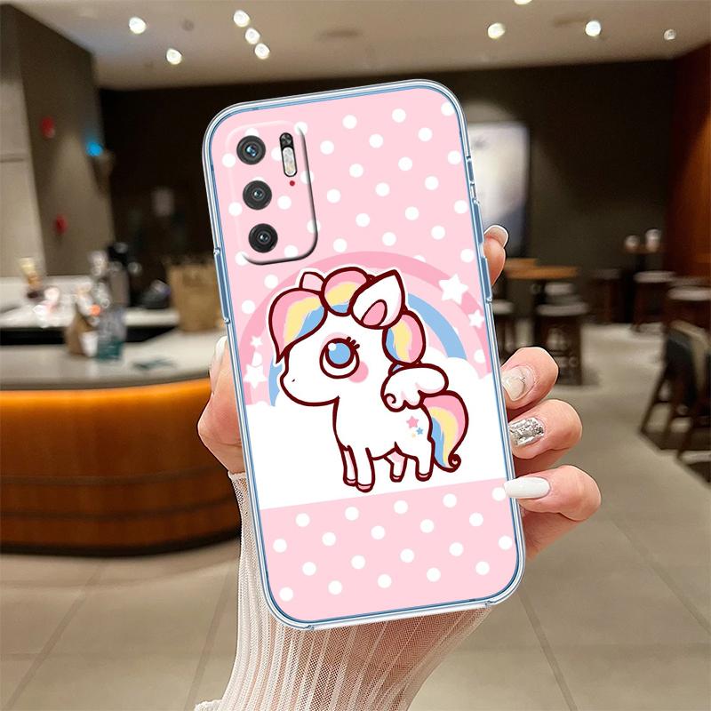 RE17 Cartoon Unicorn Transparent Phone Case for Motorola Moto Edge 20 30 40 50 S30 Fusion Ultra Pro Neo Lite + G200 G23
