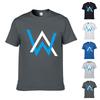 Luxurious Alan Walker Faded Cotton T-shirt With Classic O-neck For Men In Every Season
