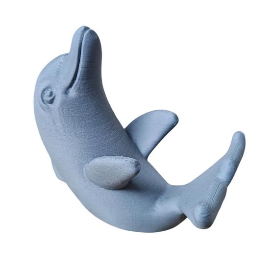 Phone Case Friendly Stand 3D Printed Cute Dolphin Stand, Universal Desktop Holder for Cellphone, Vertical Watching TV & Horizontal Dual-Mode Display,