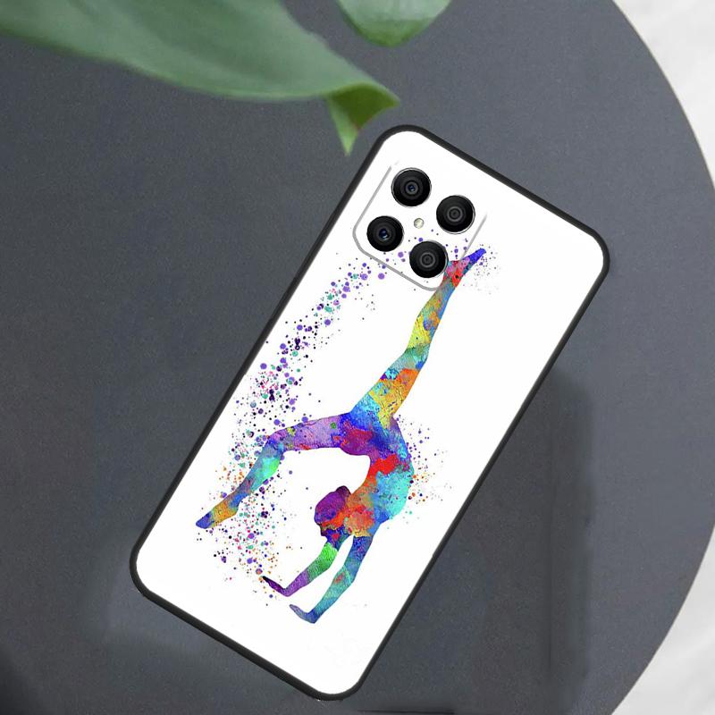 Gymnastics Watercolor Printing For Honor Magic 8 7 5 6 Pro Case For Honor 200 400 Lite 50 70 90 X8c X8b X9a X9b X9c X9d Win