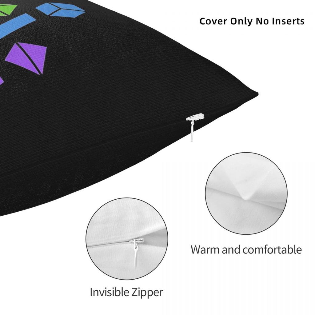 Rainbow Dice Set Tabletop Rpg Gaming Square Pillowcase Polyester Linen Velvet Printed Zip Decor Throw Pillow Case Cushion