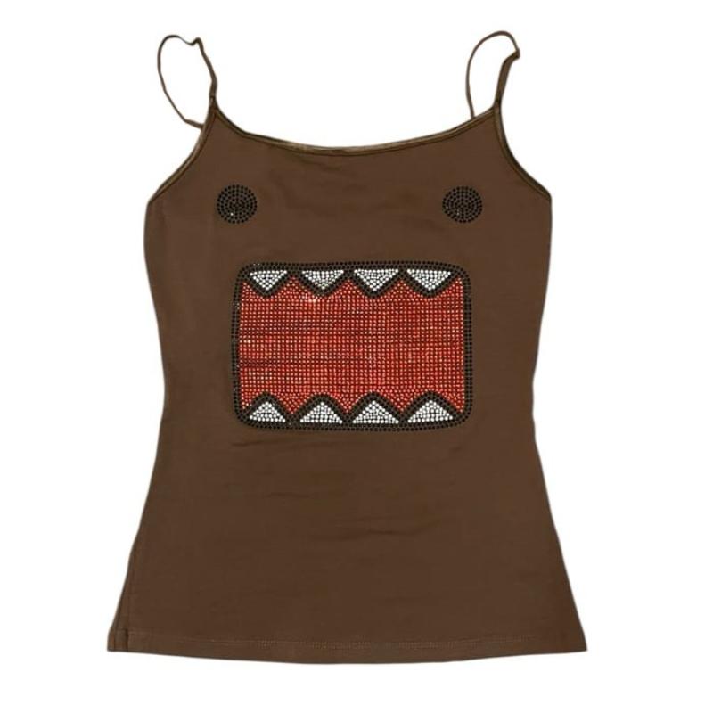 Y2K Summer Retro Hot Diamond Sleeveless Tank Top