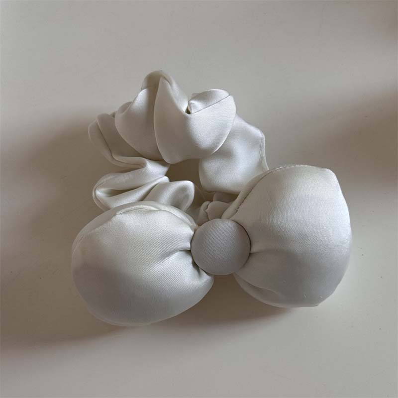 Noi Elastice de Păr Colorate cu Fundă Coreene pentru Femei, Dulci, Culoare Solidă, Satin, Elastice pentru Coadă de Cal, Accesorii de Păr