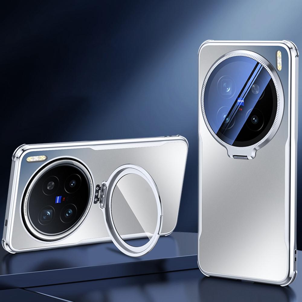 

Для vivo X200 5G Чохол для телефону Ударостійка TPU PC Задня кришка з об єктивом Підставка Grey