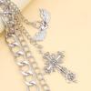 Fashion Waist Chain with Crossed Pendant Multi Layer Waist Chain Eye Catching Pants Pendant Bag Chain Cool Waist Jewelry