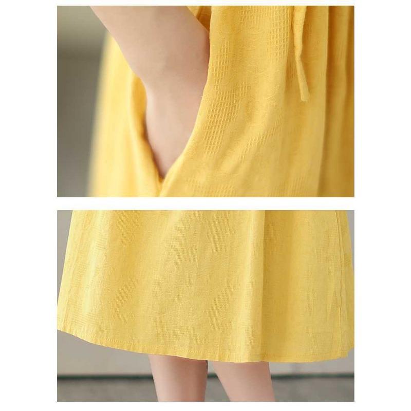 Rochie de vară Jacquard Fusta MIDI cu mâneci scurte