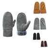 Stylish And Warm Winter Gloves For Men Made Of Thick Faux Leather And Fleece