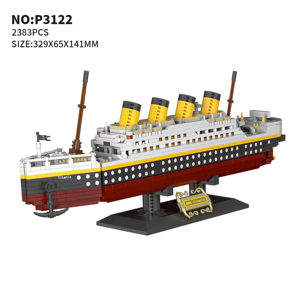 Klasický film Stavebnicový model Nanobricky Vrak Plavba Titanic Loď Mikro Diamantový blok Stavebnice Pro Děti Dárky