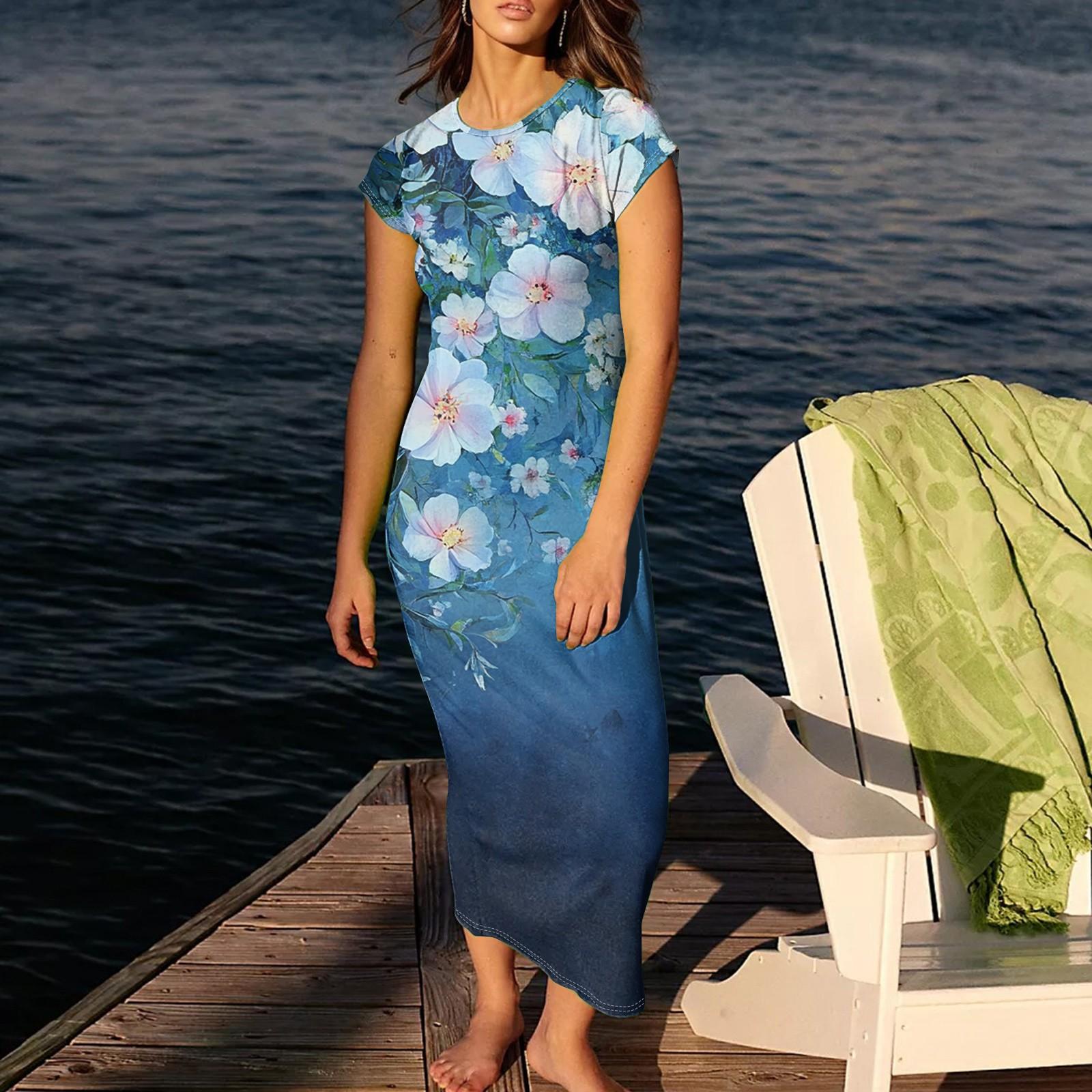 

Женские платья миди с коротким рукавом и воротником-хомут, весна-лето, вечернее платье M тёмно-синий