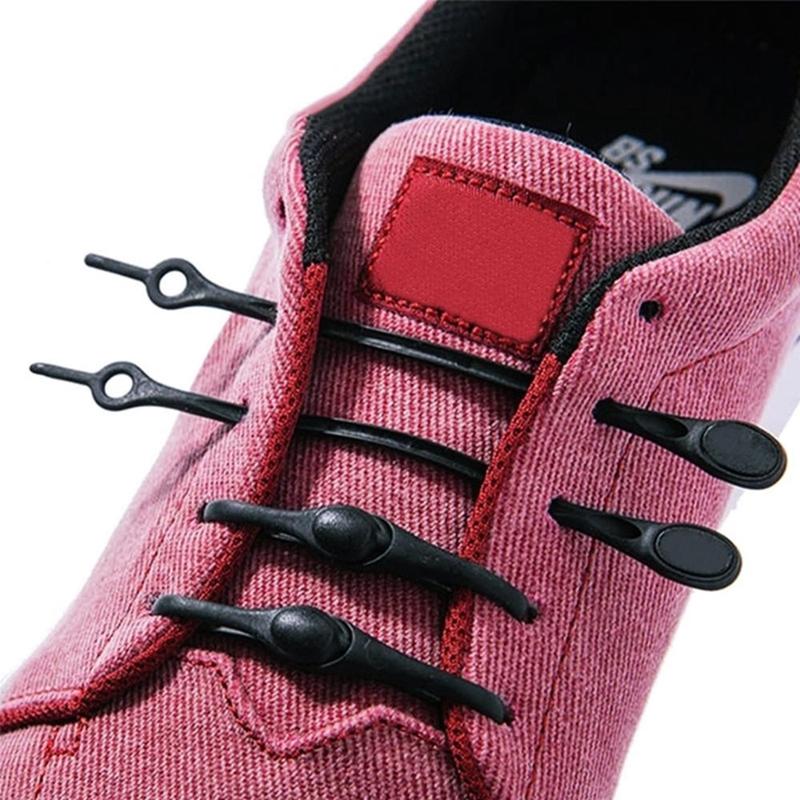 12 stuks Stretch Siliconen Veters Zonder Strikken Elastische Veters Sneakers Volwassenen kinderen Luie Veters voor Schoenen Rubber Zapatillas