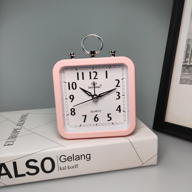 New candy color square alarm clock office and home simple round alarm clock student clock small alarm clock OS002
