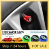 Car Sticker 2026 Hot 4Pcs Car Goods Dustproof Cap Car Tire Valve Stem Caps Bolt-In For Skoda A7 Fabia Kamiq Karoq Kodiaq Octavia