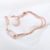 Selina Women's Fashion Two-Line Layered Crescent Moon Clip Chain Friendship Bracelet