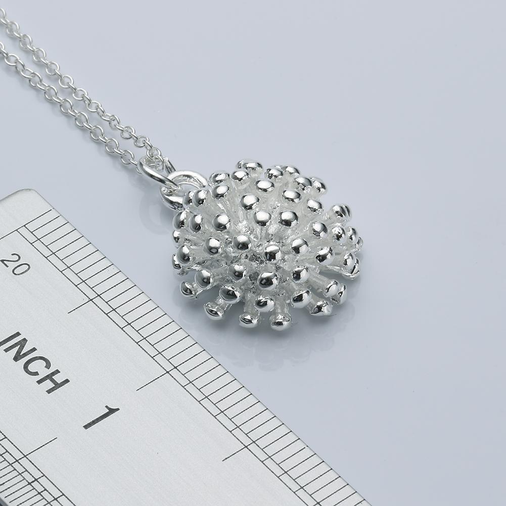 Naszyjnik z zawieszką w kształcie fajerwerków ze srebra próby 925 dla kobiet moda luksus projektant impreza ślub biżuteria prezenty