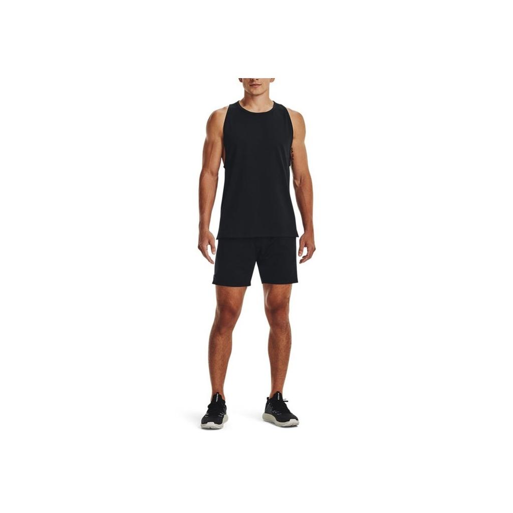 Under Armour Solid Color Crew Neck Sleeveless Vest Men Tops Black 1378990-001