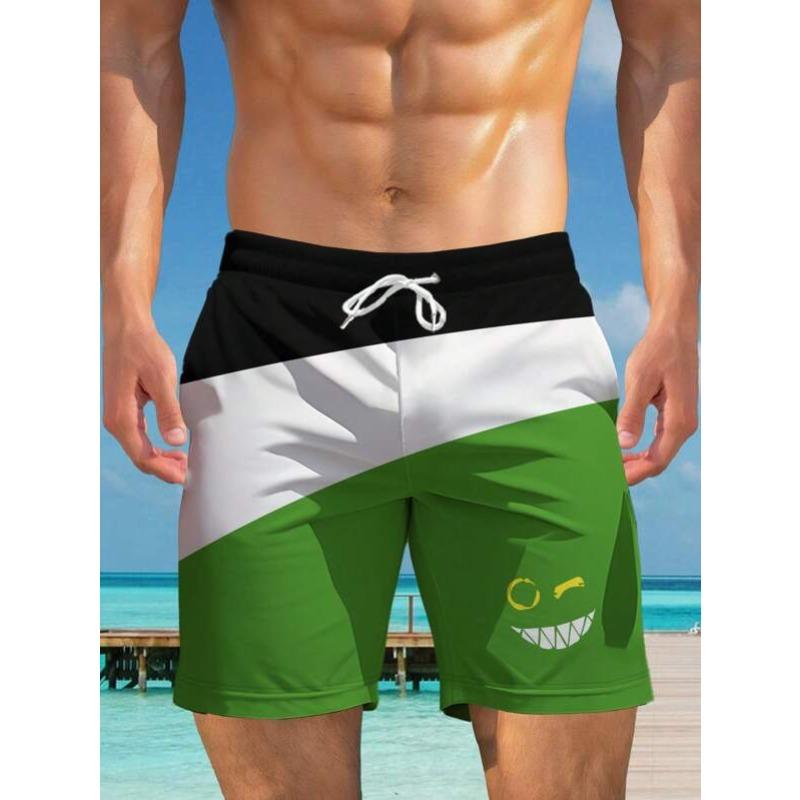 Summer Men's 3D Printed Beach Pants Fashion Versatile Trend Breathable Casual Vacation