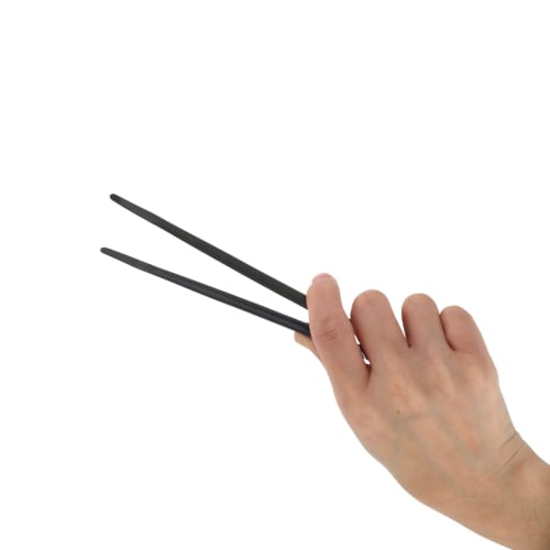 Idea Sekikawa Chopstick-like Tongs, 17.5cm, Black, 15g, Made In Tsubame-Sanjo, Japan