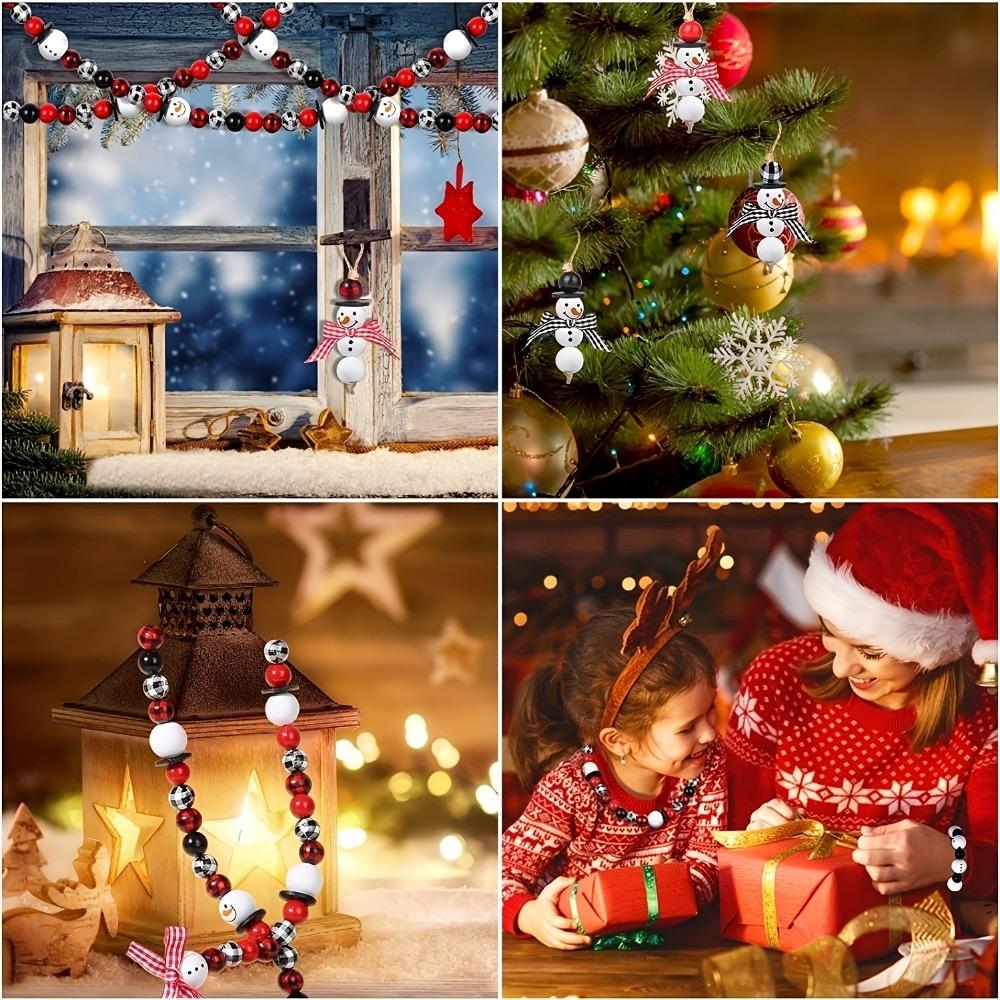 Beads Wooden Diy Christmas Charm Bracelet Making Kit Diy Crafts Beads Jewelry Making Set Christmas Decoration For Girls Women