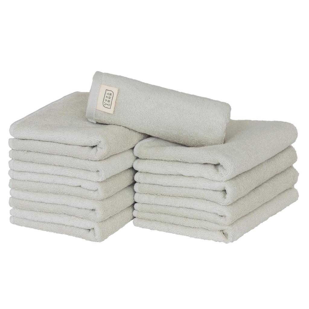 Towel Laboratory Dry Face Cool Pack of Collaboratively Designed with and JapanTechnology [Speed 3D] #009 Towels, Gray, 10, Quick-Drying,