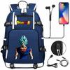 Dragon Ball USB Goku Rucksack für Teenager Schüler Jungen Mädchen Lässiger Tagesrucksack mit großer Kapazität für Reisen