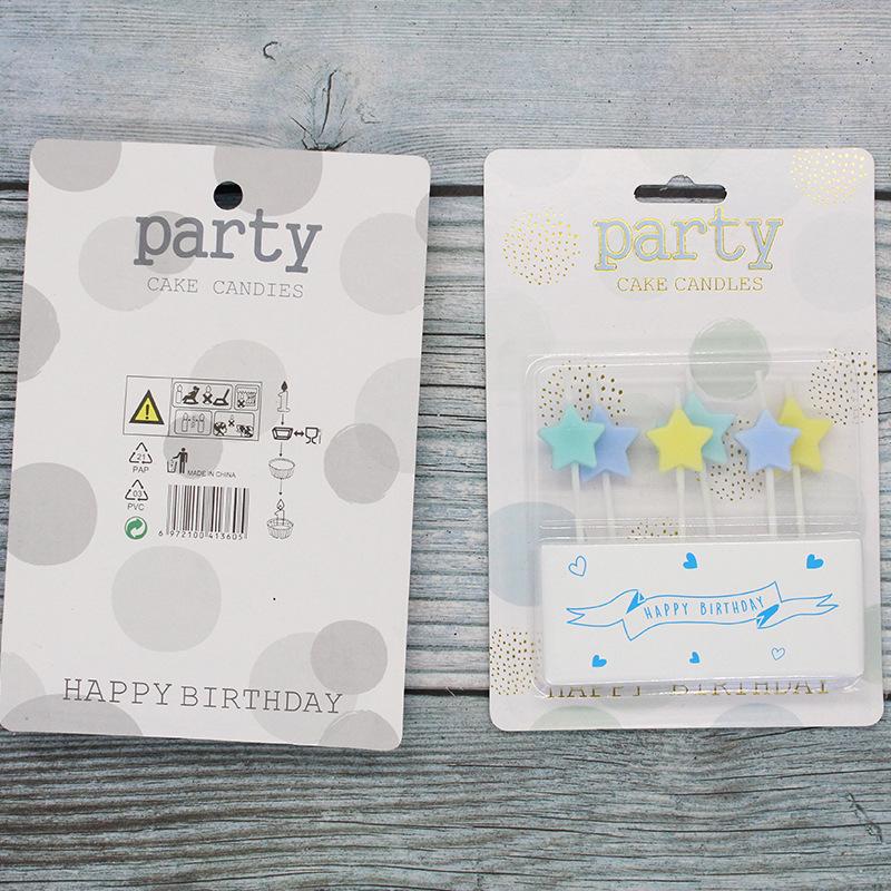 New Color Small Love Five-pointed Star Birthday Candle Romantic Party Valentine's Day Confession 6-pack Candle