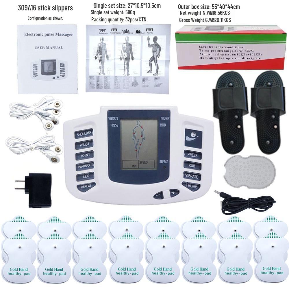 JR309A Medium Frequency Physiotherapy Massager: Multi-Function Digital Meridian & Electronic Pulse Massage Patch