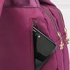Women Solid Color Zipper Backpack Anti-theft Single Shoulder Bag Versatile Messenger Bag Daisy Embroidery Holiday Backpack