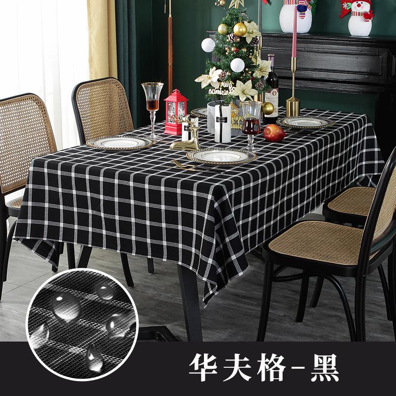 Checkered Table Cloth for Household Waterproof and Oil Resistant Dining Table Cloth Rectangular Durable and Easy To Maintain